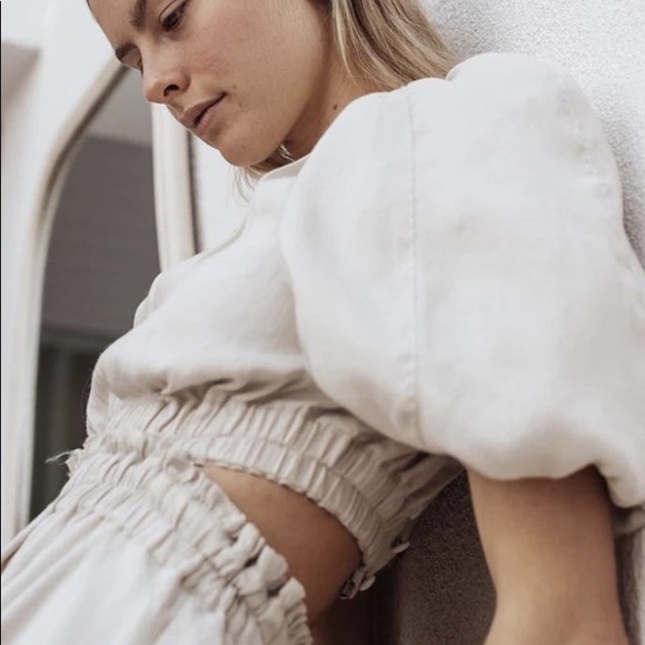 AJE Euphoria Cut Out Dress Stone • Size 8 • RRP $625 - Picture 4 of 16